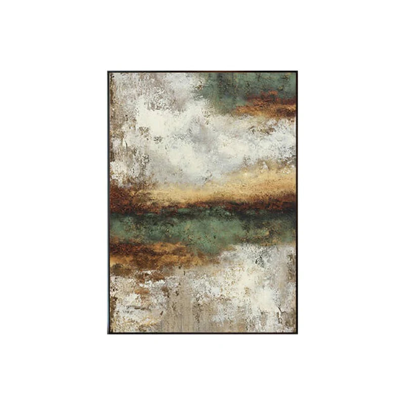 Plaster Textured Rust Horizon Wall Art