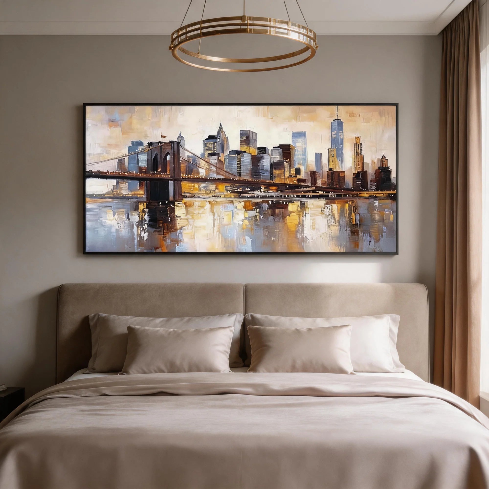 Abstract Brooklyn Bridge Skyline Wall Art