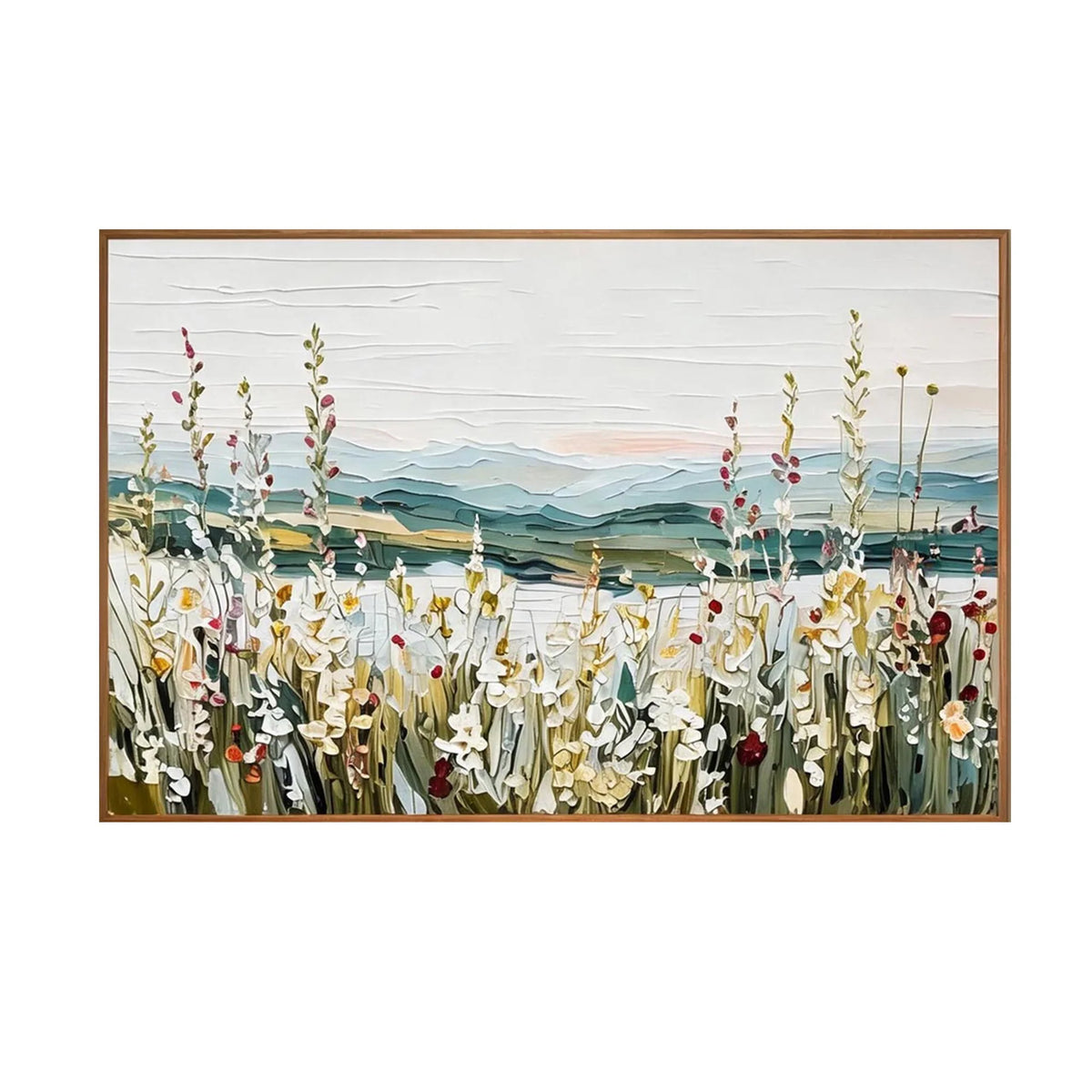 Textured Wildflower Meadow Wall Art