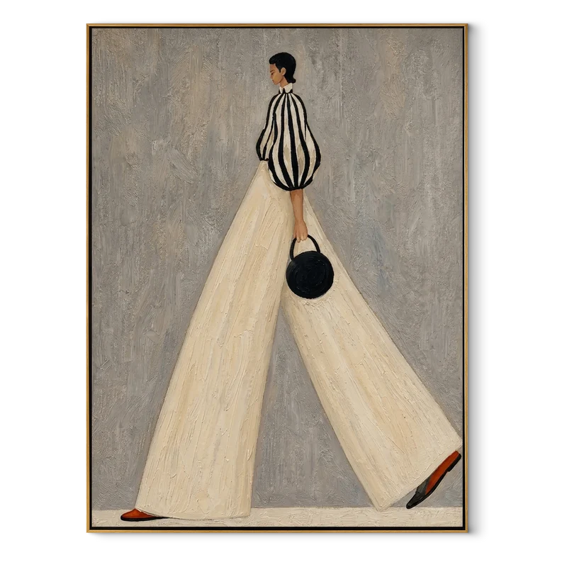 Minimalist Ivory Trousers Figure Wall Art