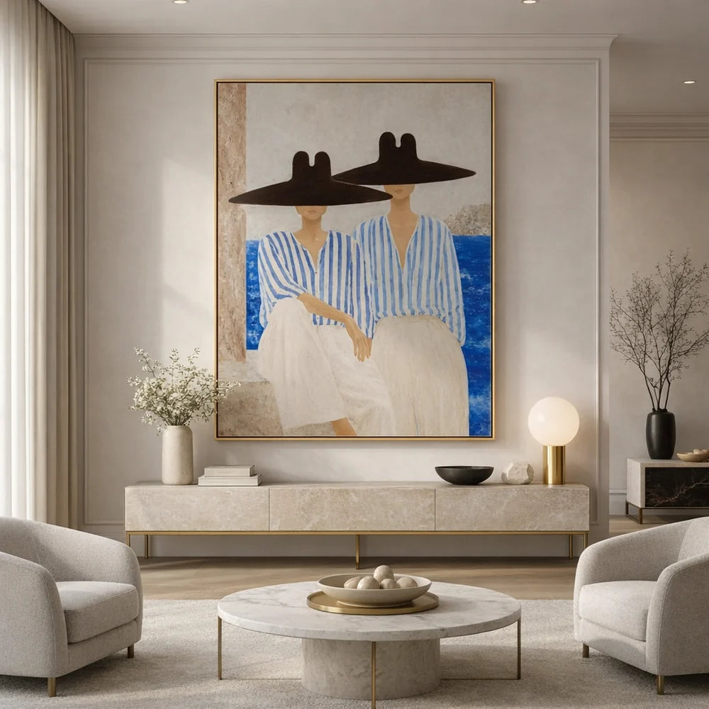 Wide Brim Hat Duo Wall Art