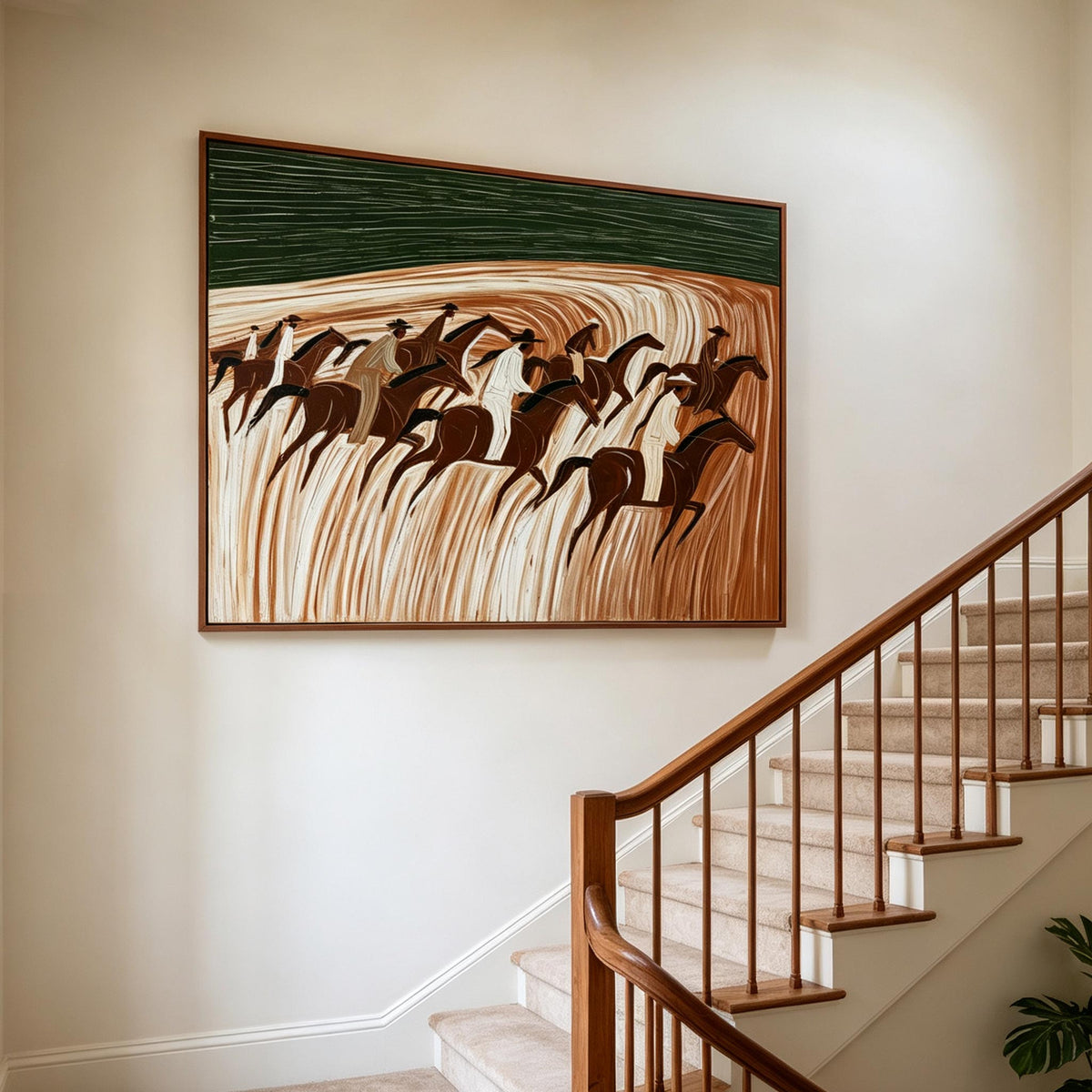 Textured Horse Riders Wall Art