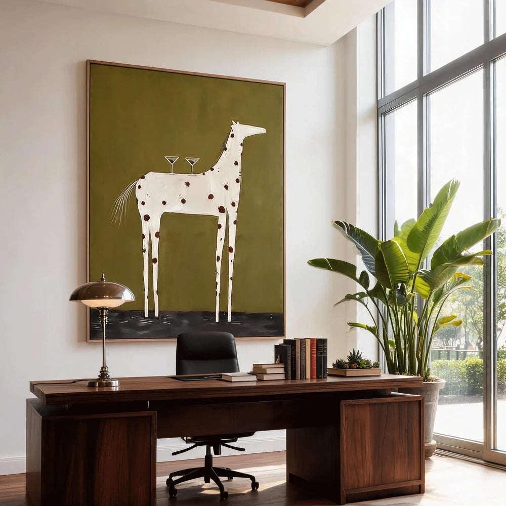 Whimsical Polka-Dot Horse Wall Art