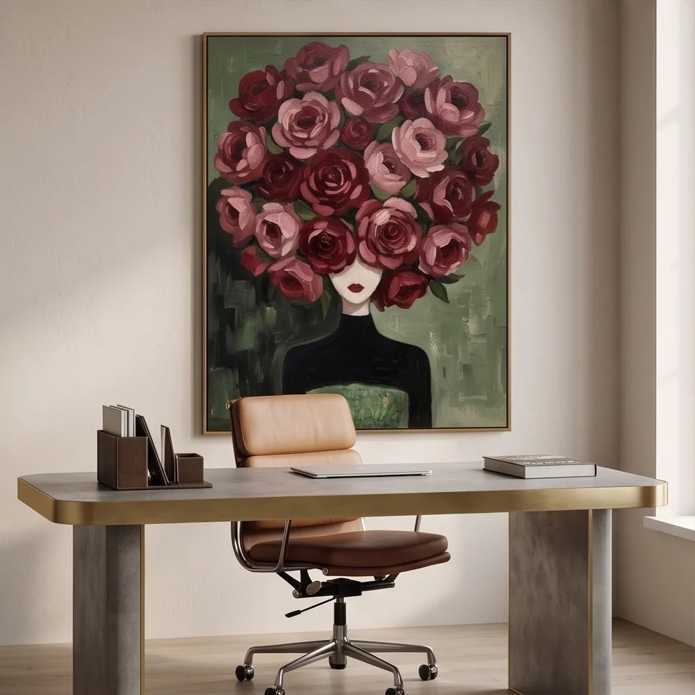 Textured Floral Portrait Wall Art