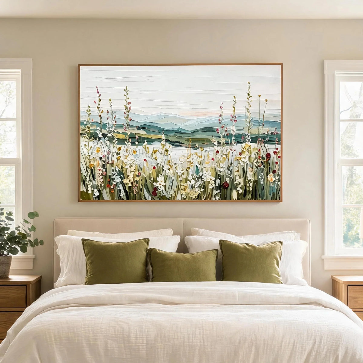 Textured Wildflower Meadow Wall Art