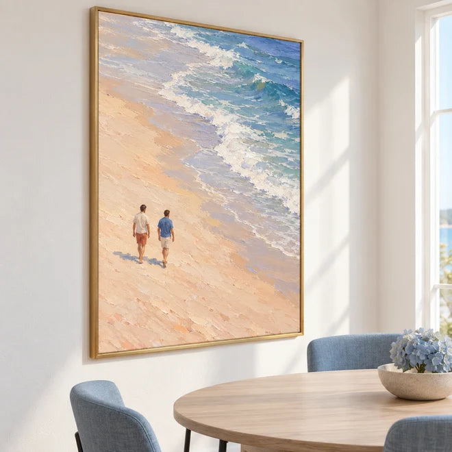 Textured Beach Walkers Wall Art