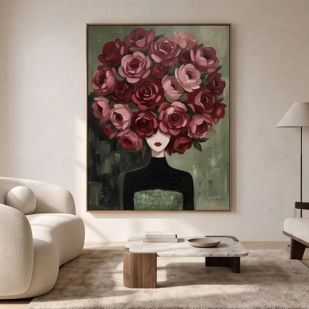 Textured Floral Portrait Wall Art
