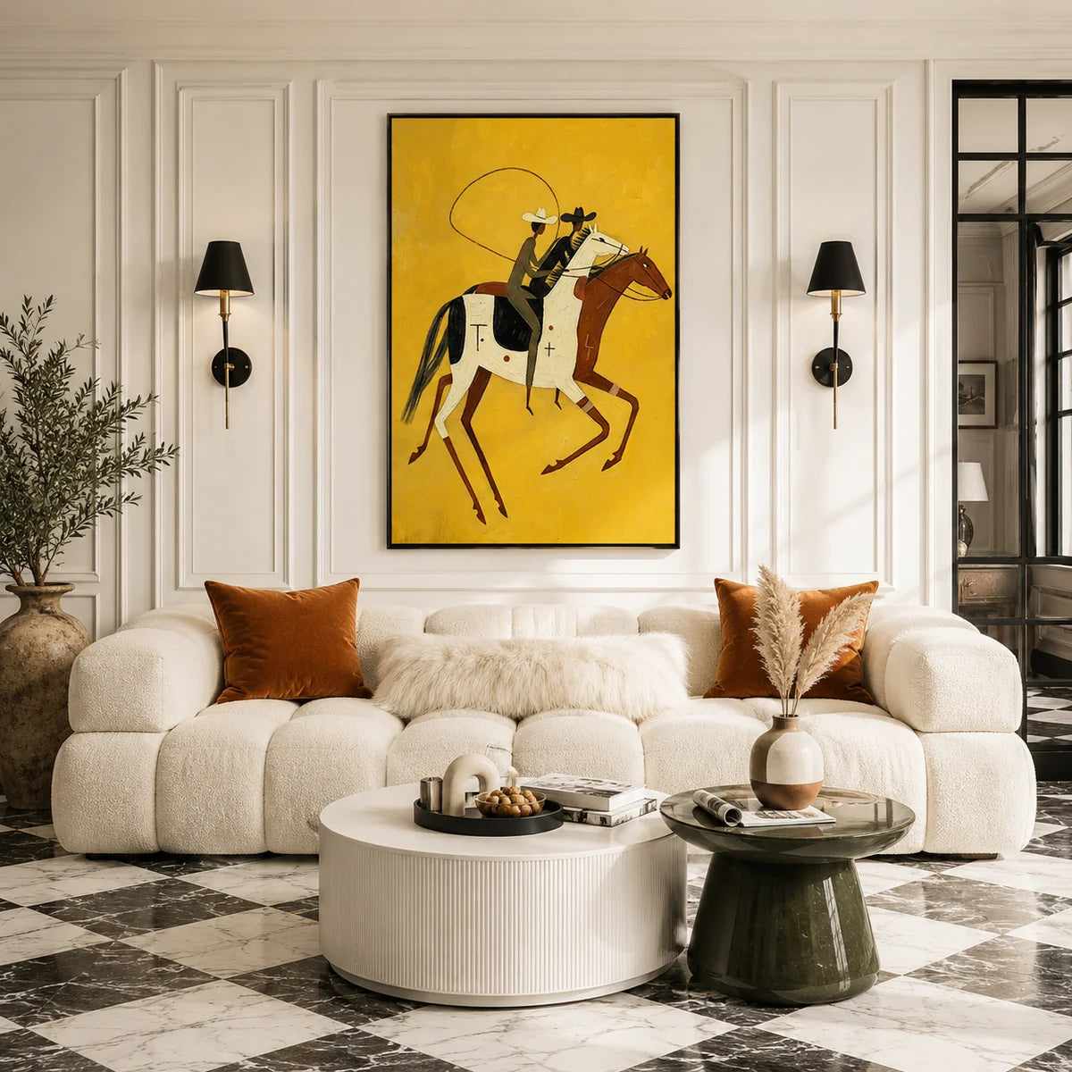 Flat-Toned Lasso Rider Wall Art