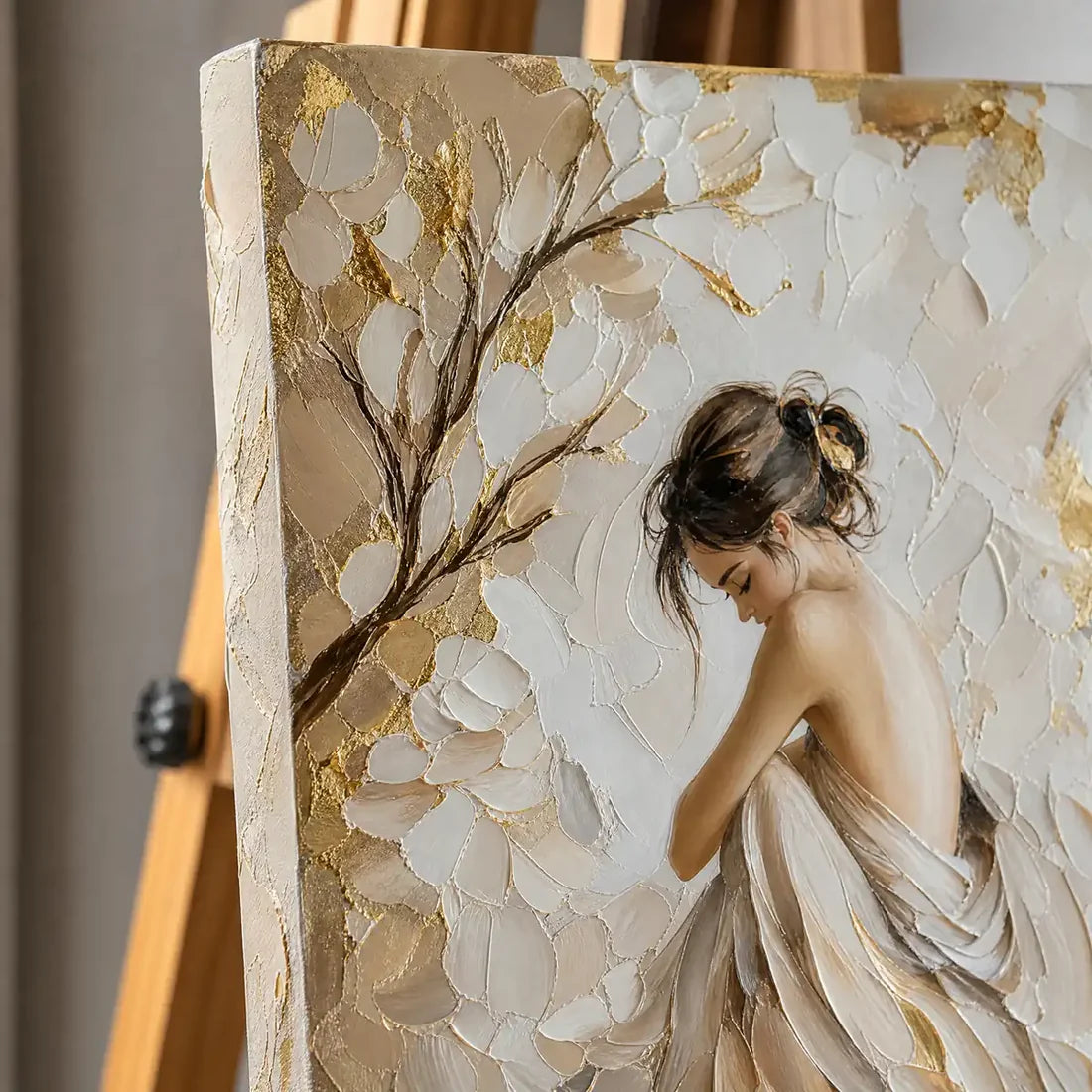 3D Textured Woman Silhouette Wall Art