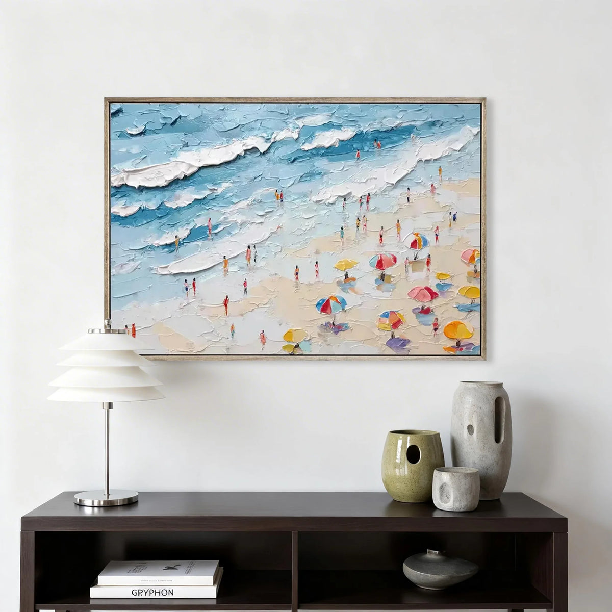 Textured Aerial Summer Beach Wall Art