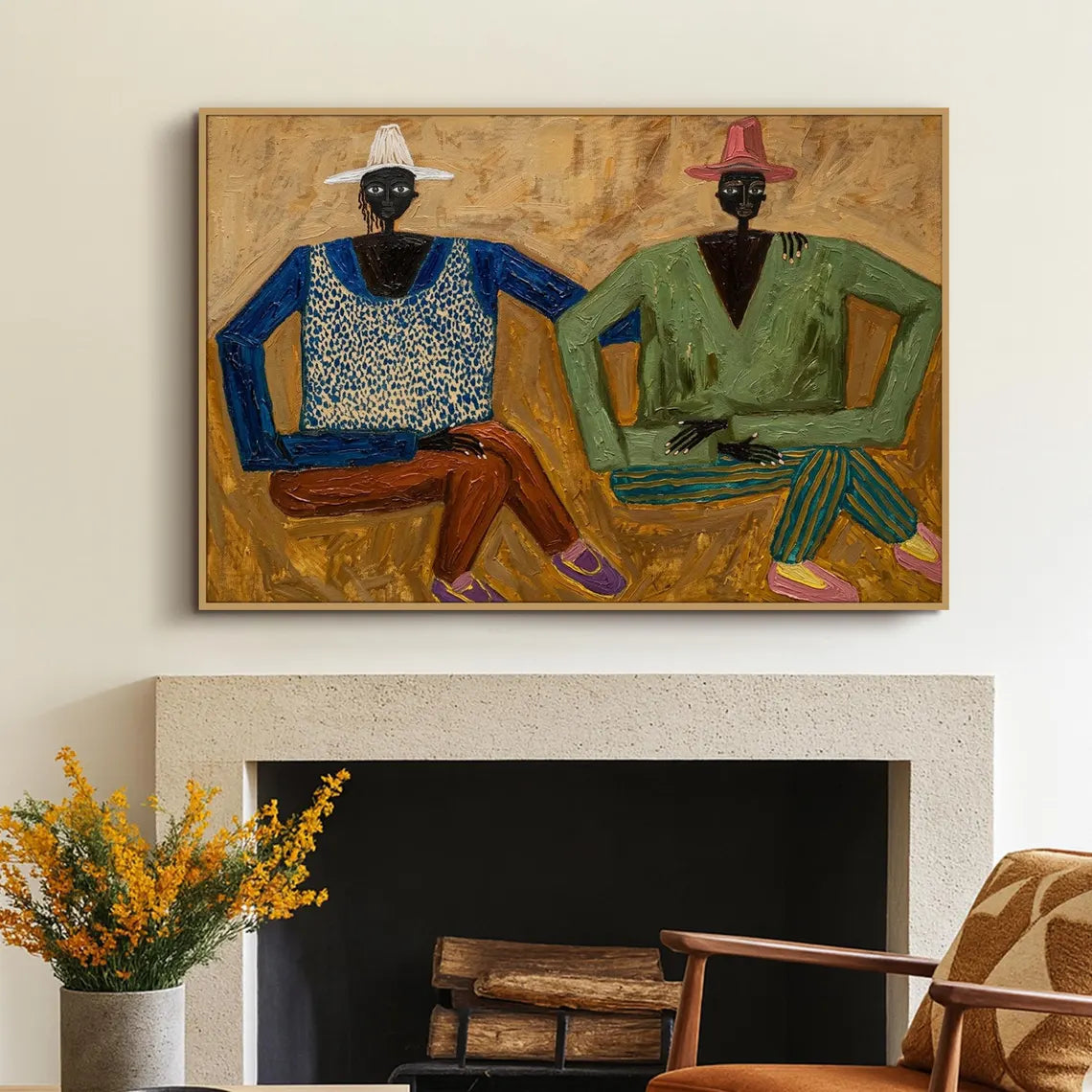 Impasto Seated Duo Wall Art