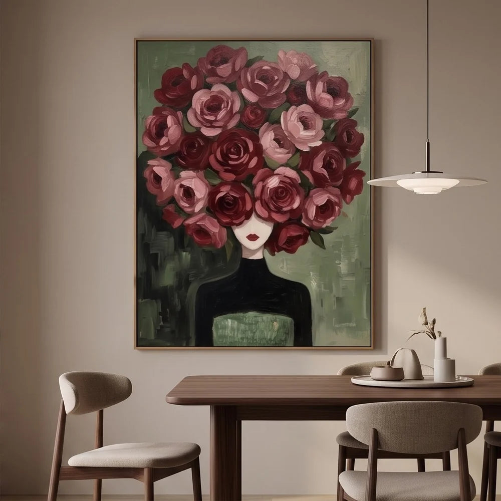 Textured Floral Portrait Wall Art