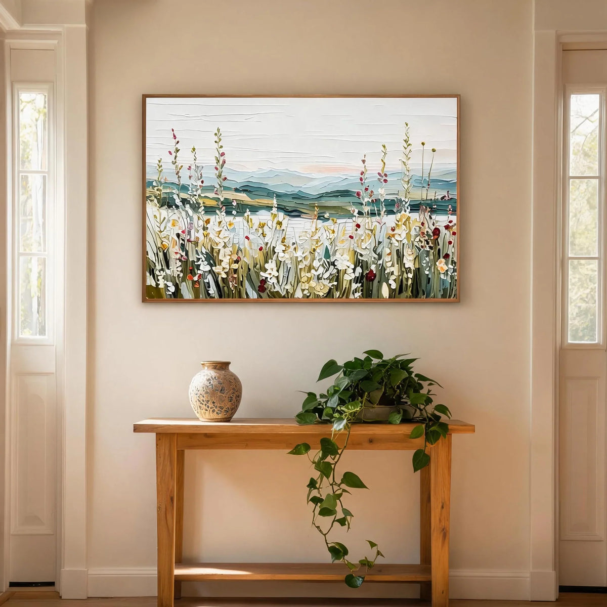 Textured Wildflower Meadow Wall Art