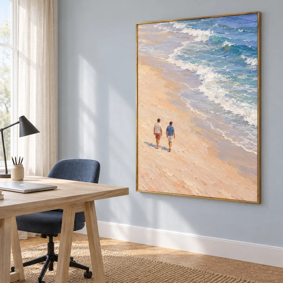 Textured Beach Walkers Wall Art