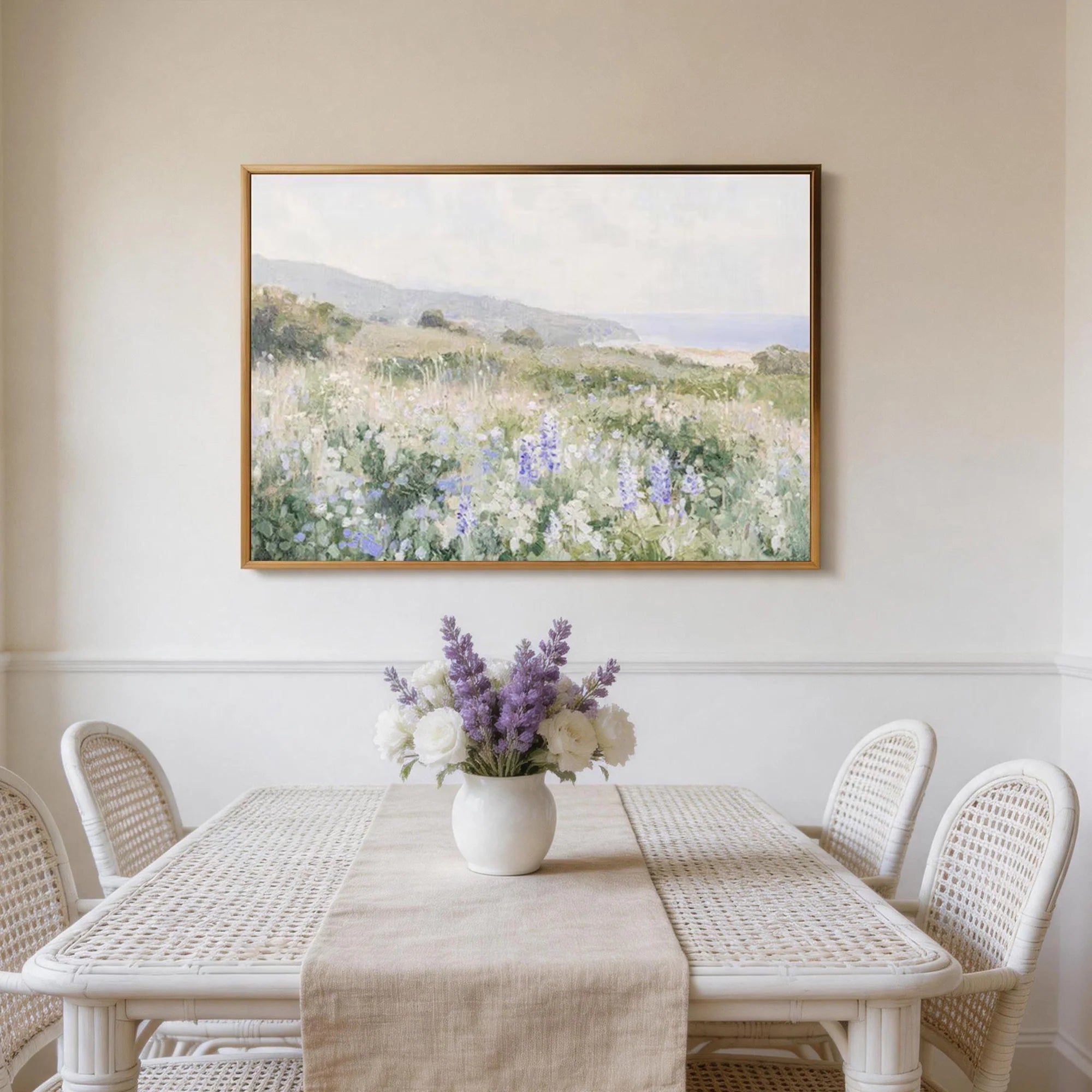 Wildflower Coastal Hillside Wall Art