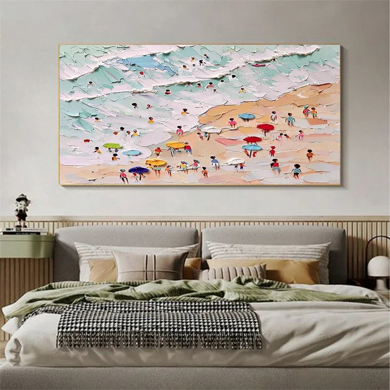 Textured Pastel Beach Panoramic Wall Art