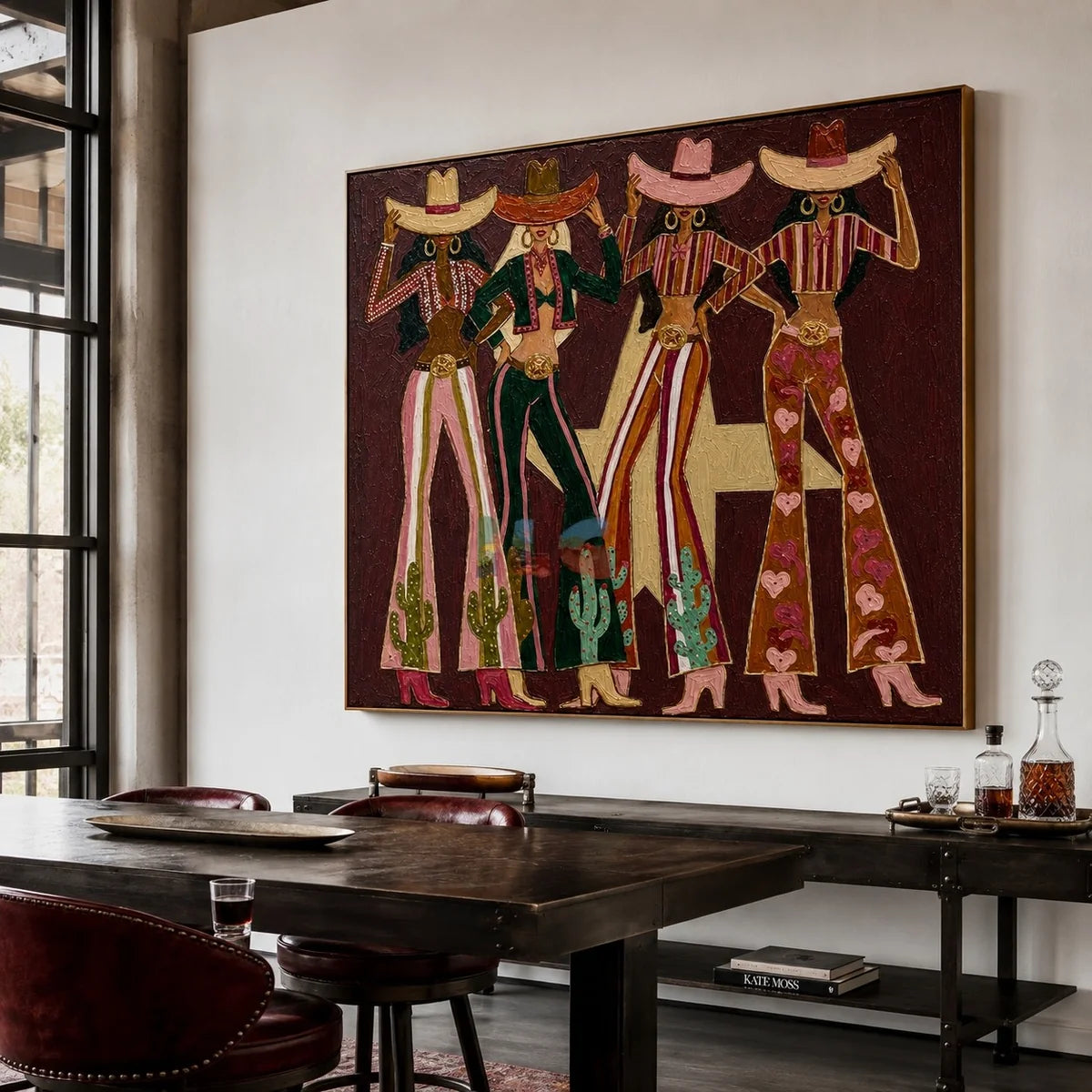 Graphic Western Cowgirls Wall Art