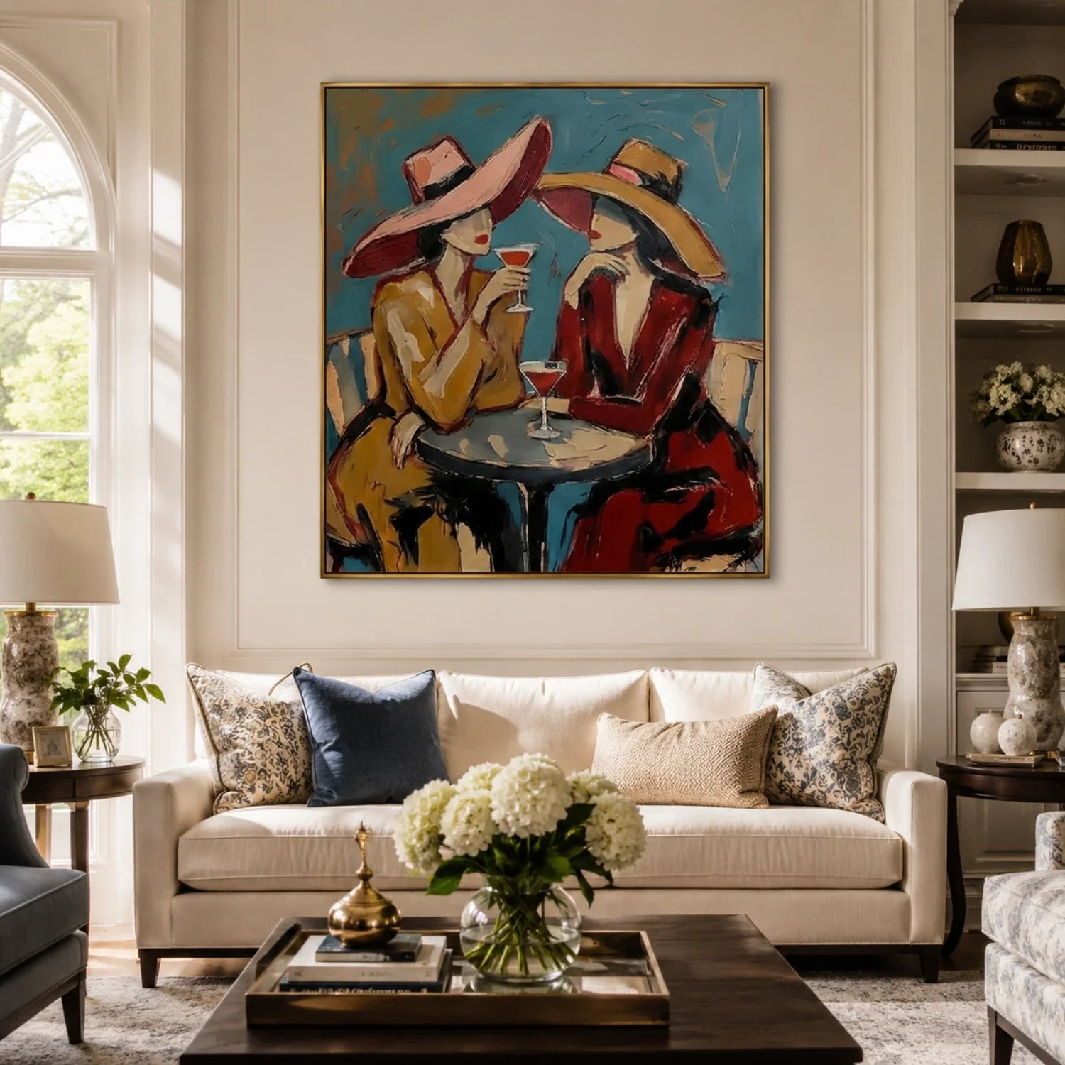 Impasto Wide Hat Cocktail Duo Wall Art