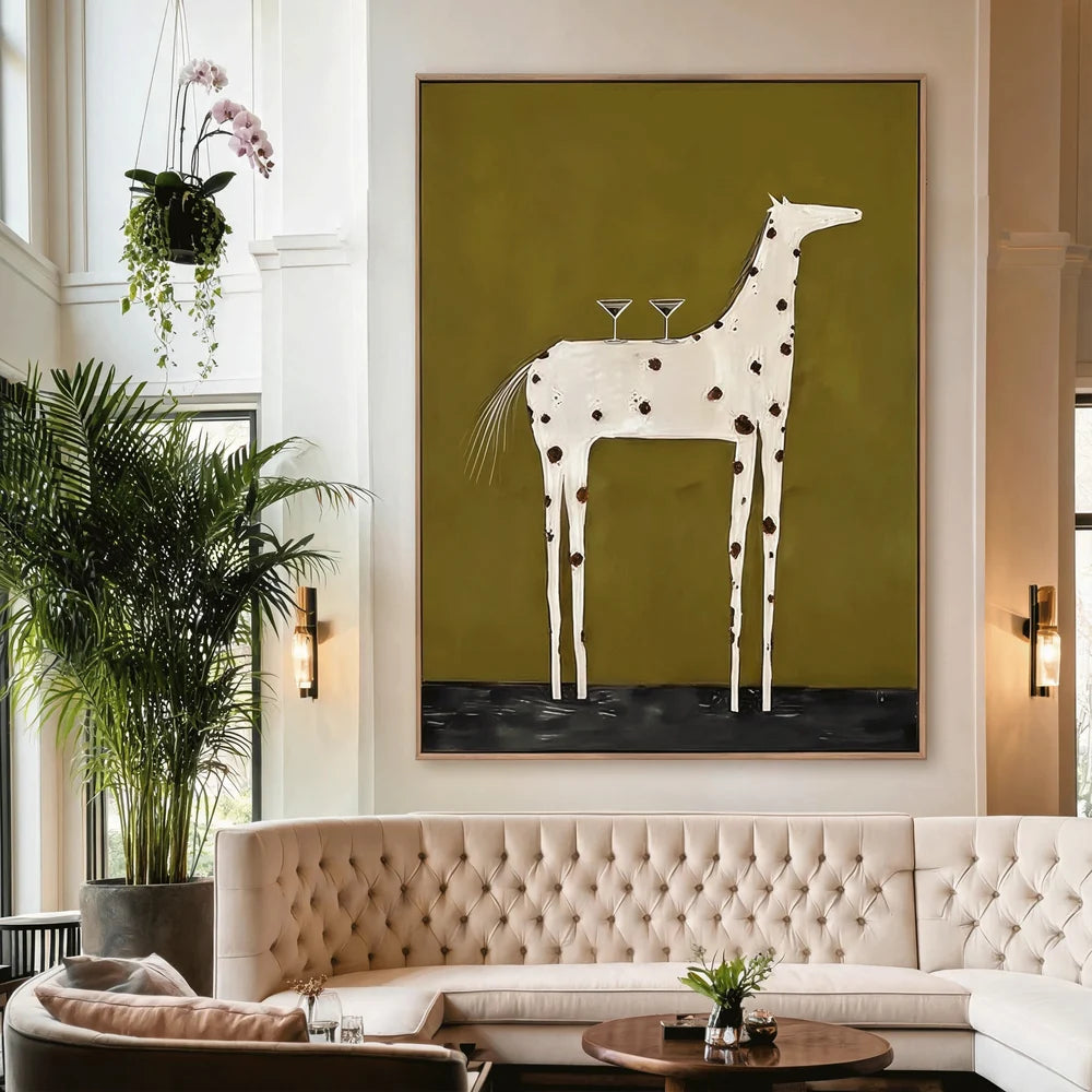Whimsical Polka-Dot Horse Wall Art