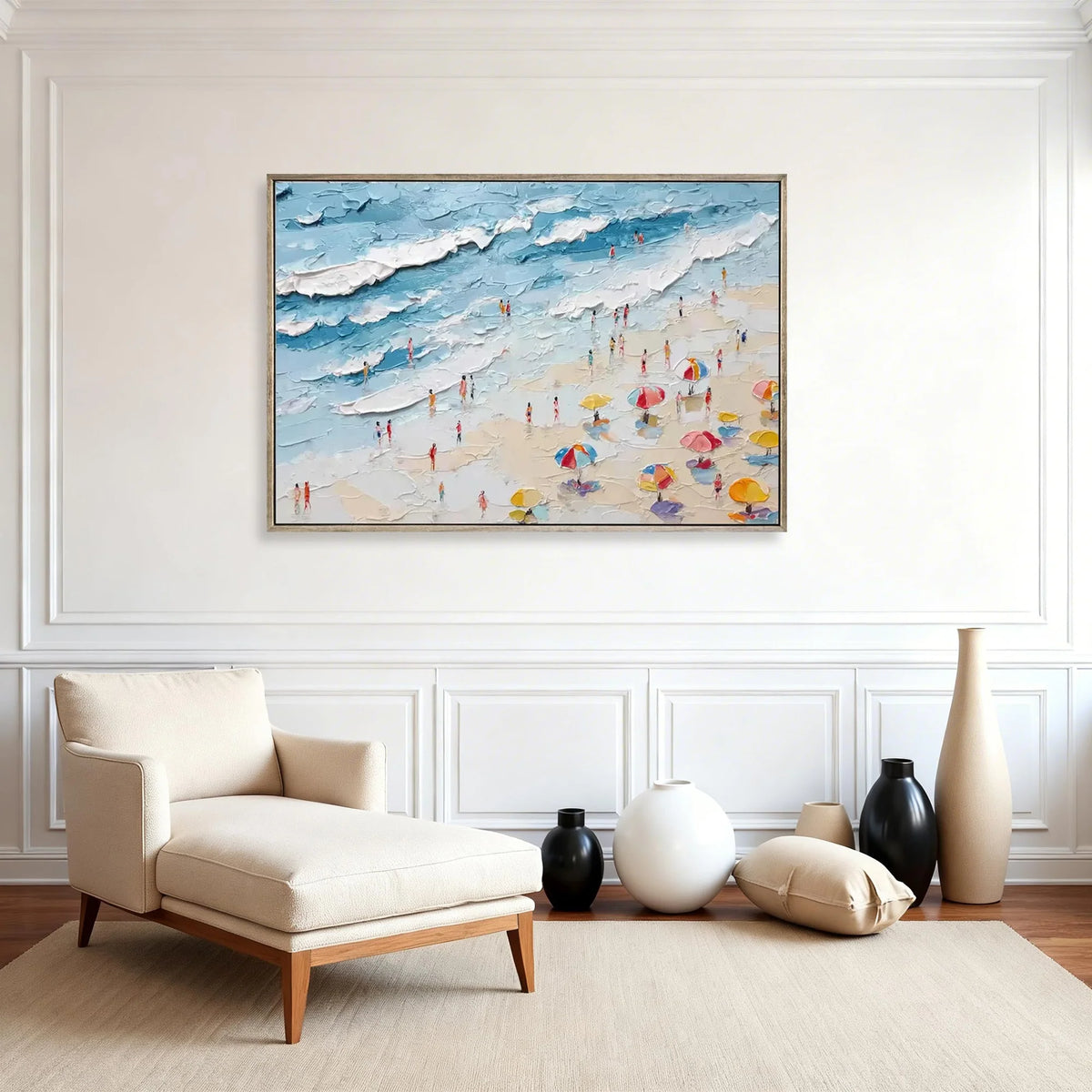 Textured Aerial Summer Beach Wall Art