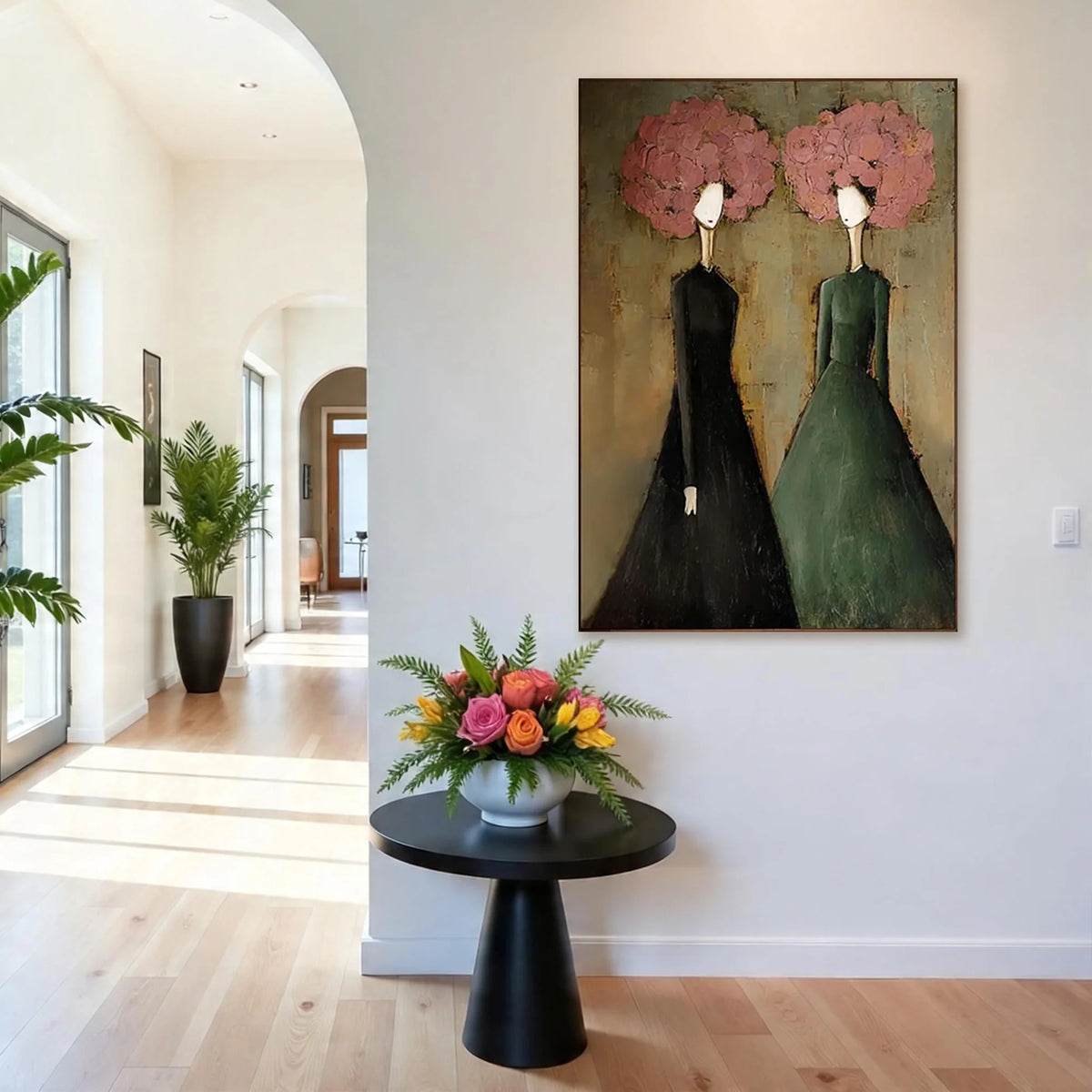 Textured Two Women Wall Art
