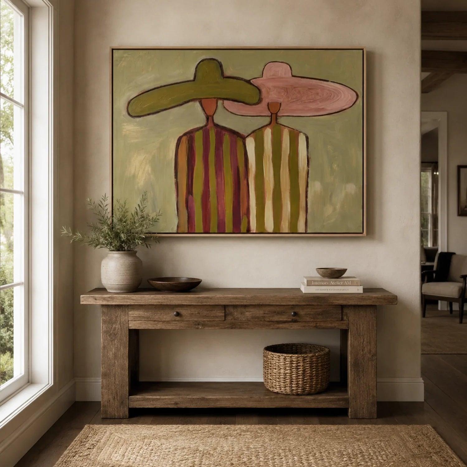 Vintage Silhouette Figures Wall Art