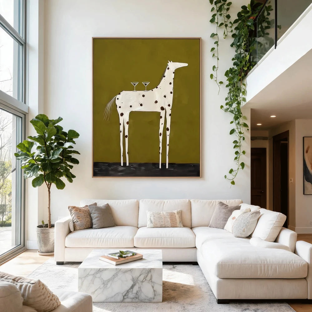 Whimsical Polka-Dot Horse Wall Art
