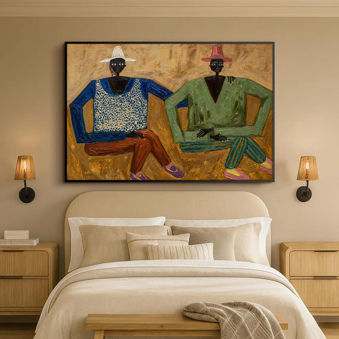 Impasto Seated Duo Wall Art