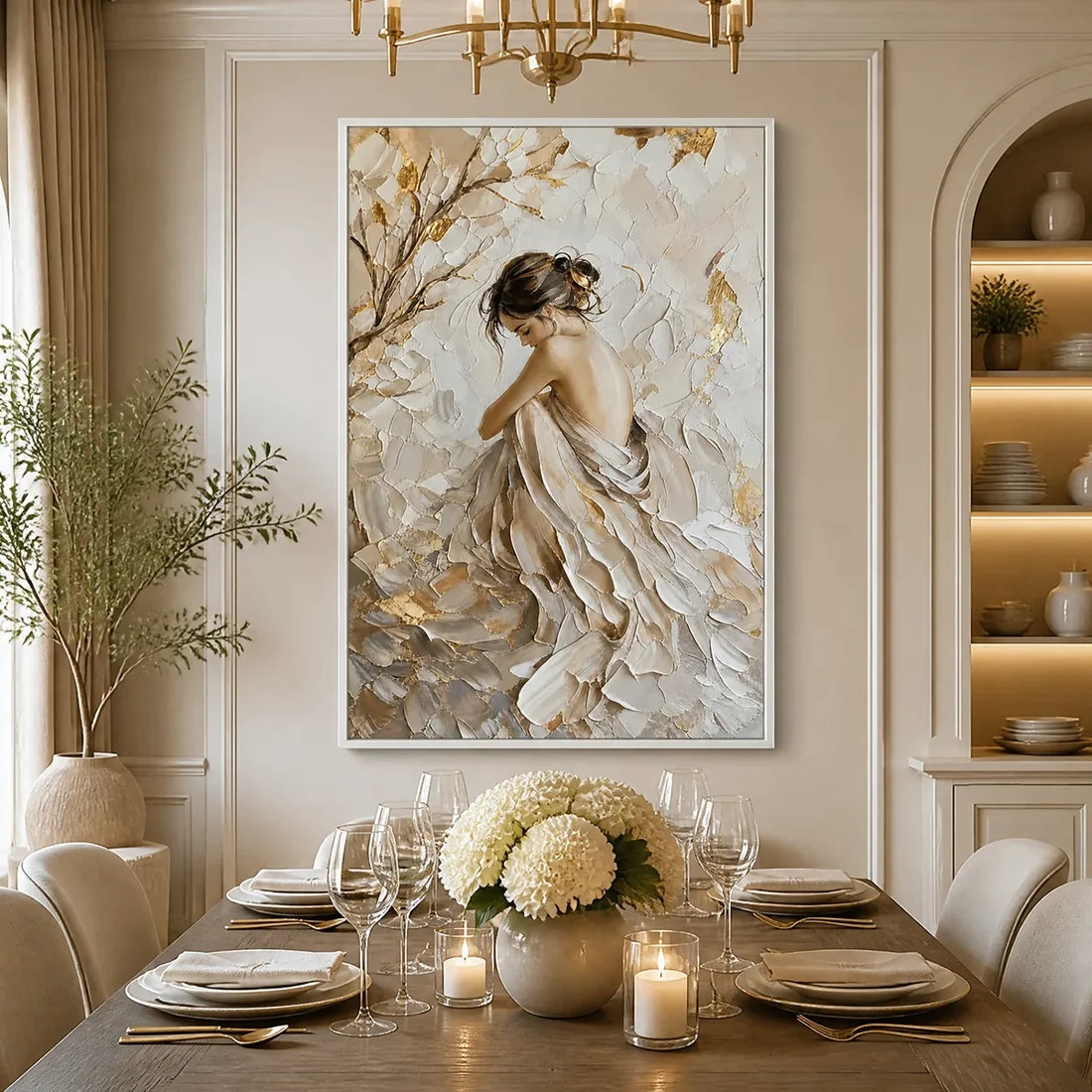 3D Textured Woman Silhouette Wall Art
