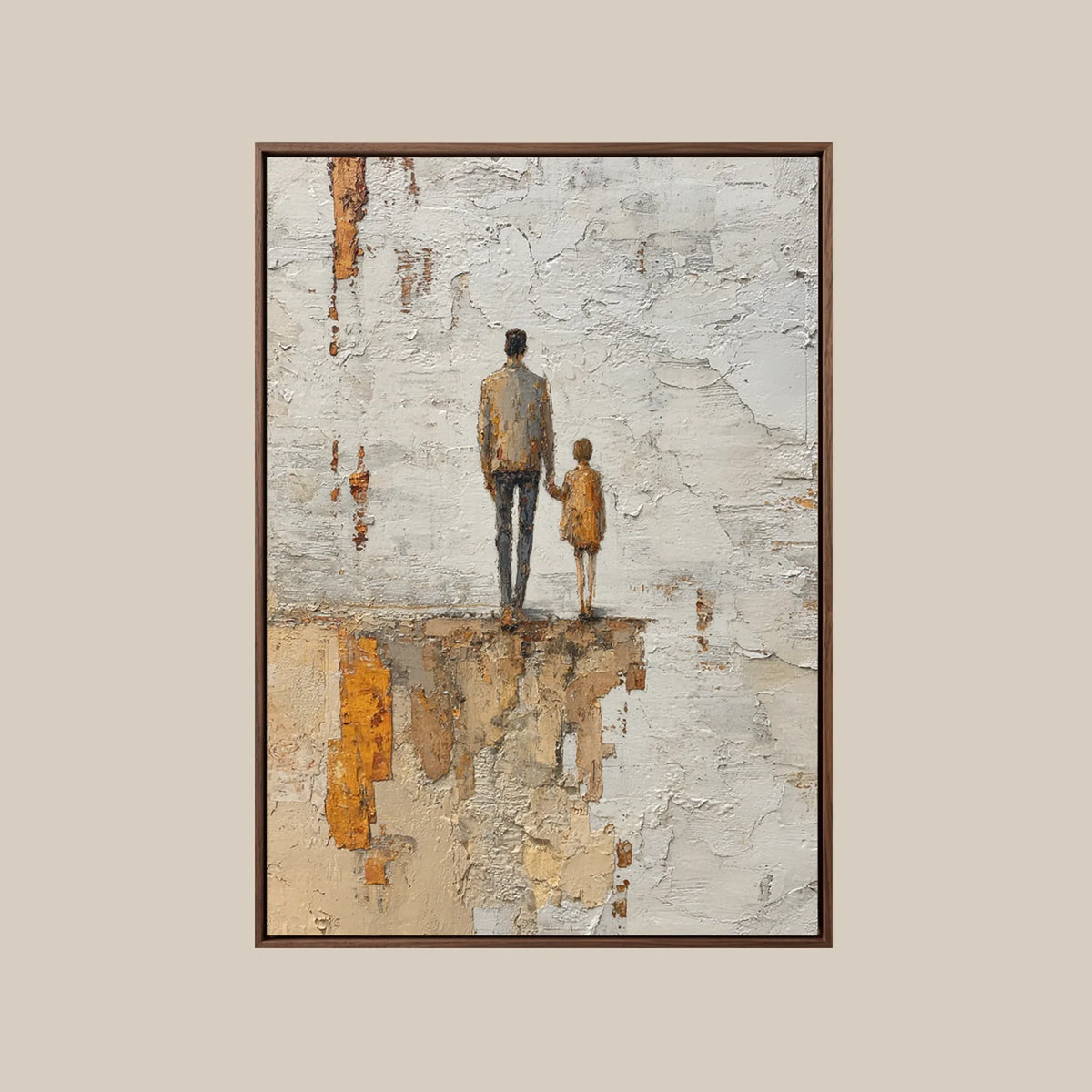 Textured Figures on the Horizon Wall Art