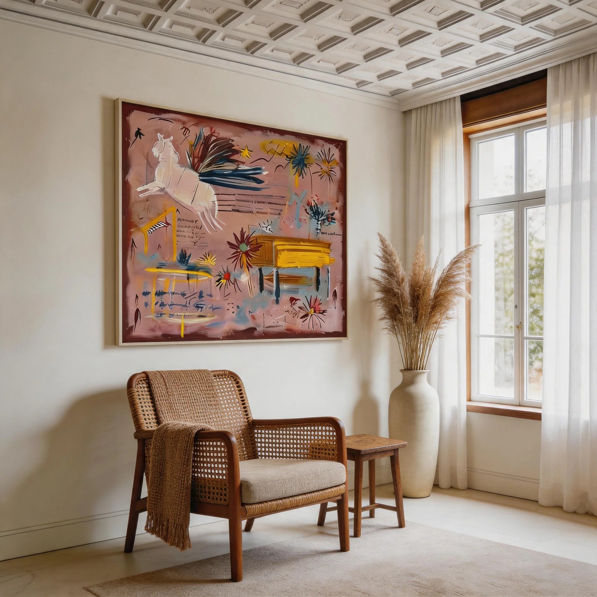 Neo-Expressionist Horse Sketch Wall Art