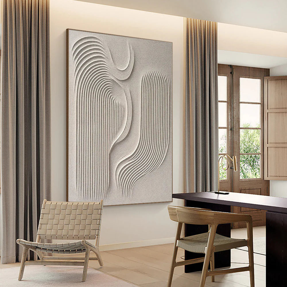 Sculptural Flowing Lines Wall Art