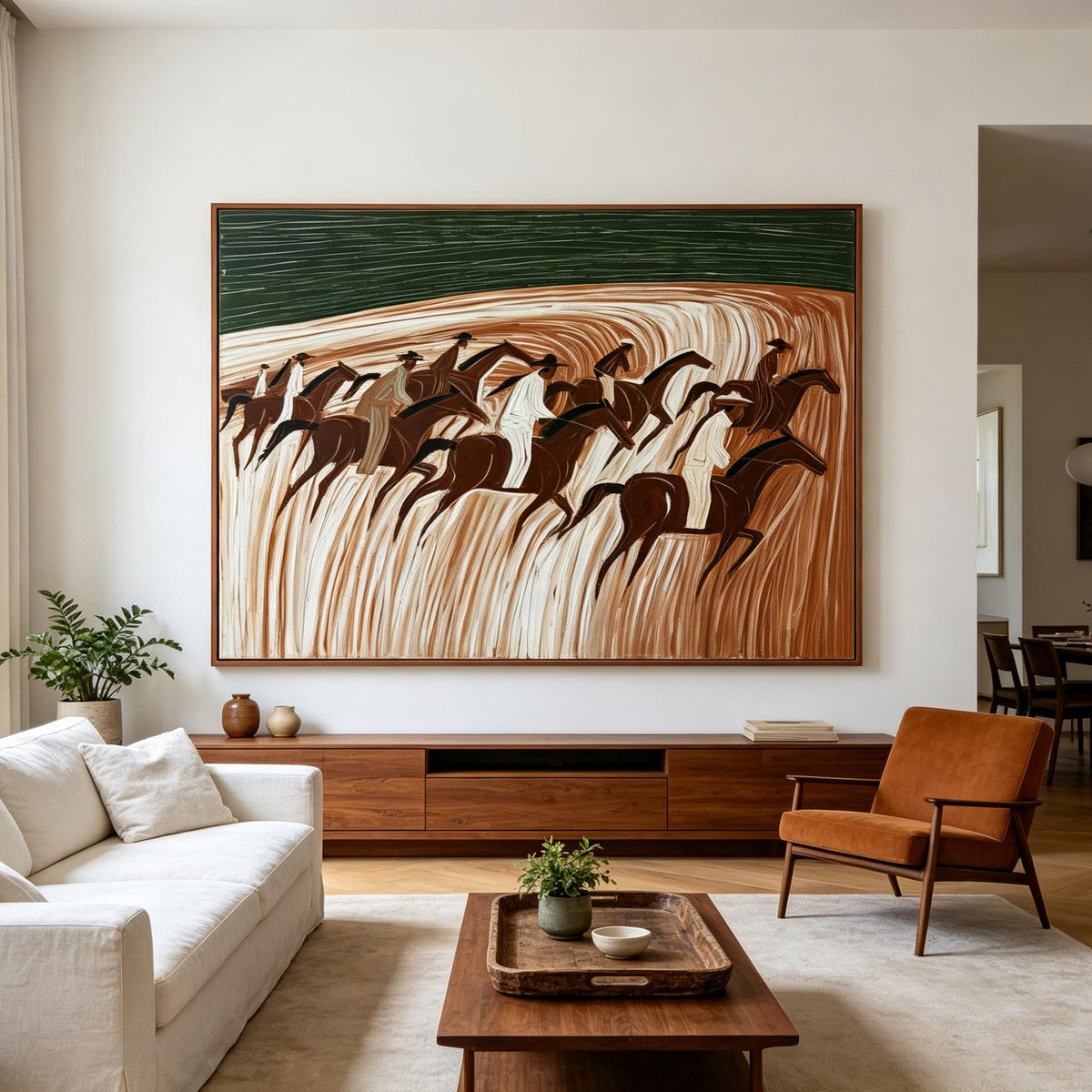Textured Horse Riders Wall Art
