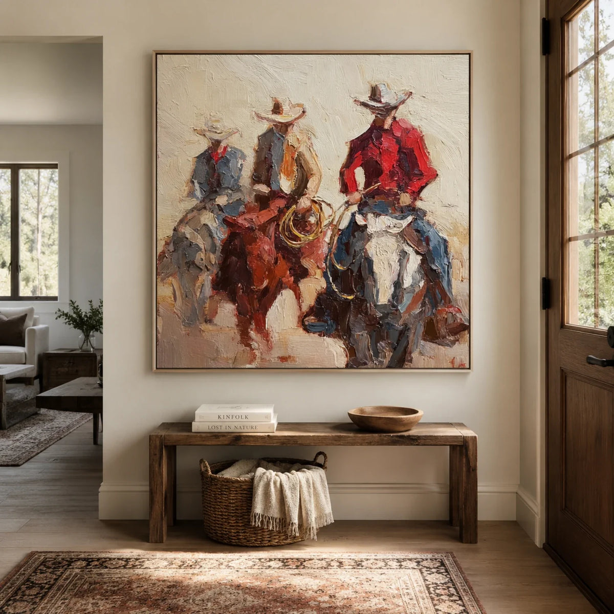 Impasto Cowboy Trio Wall Art