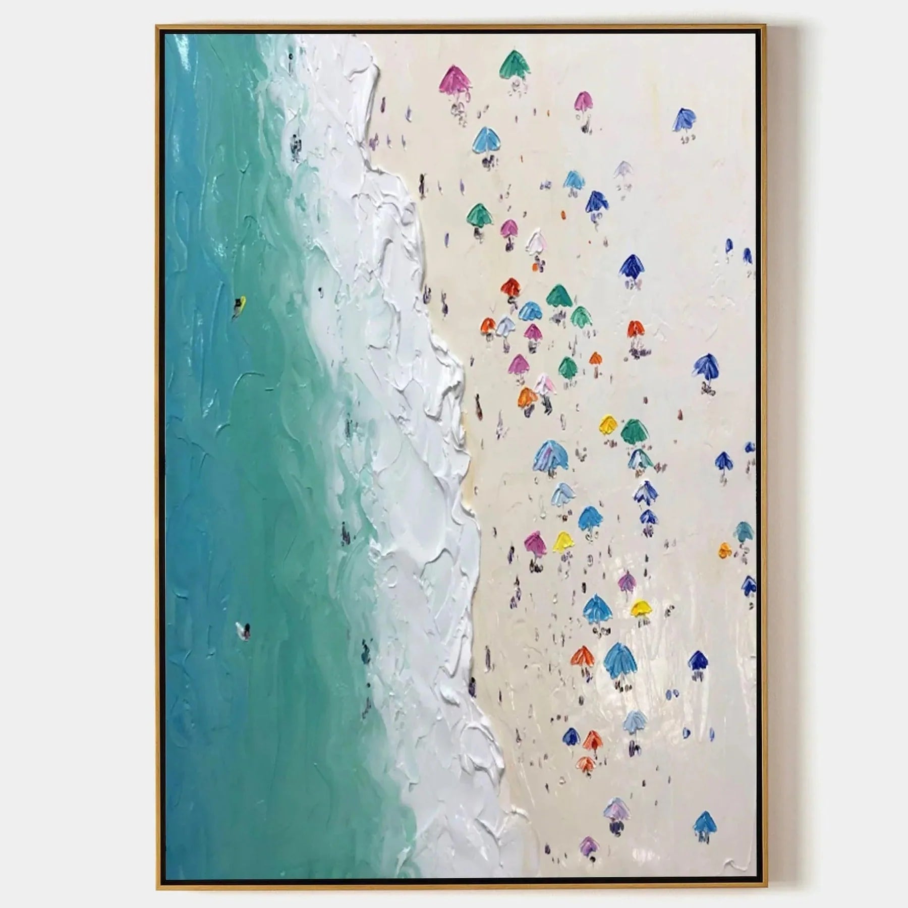 Textured Aerial Beach Wall Art