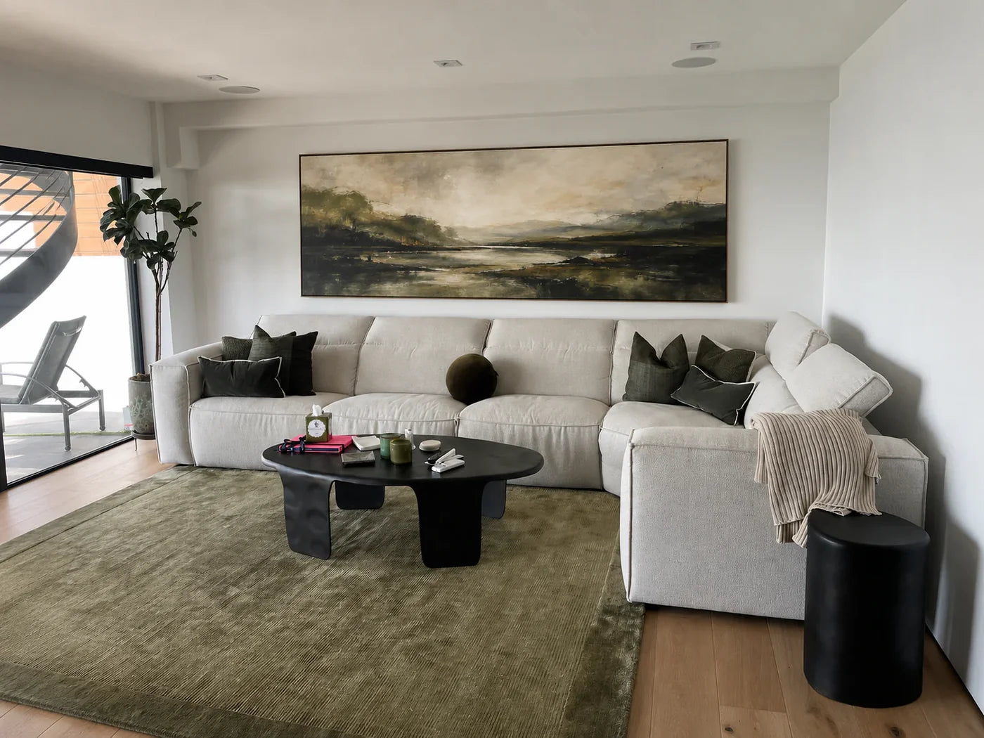Hazy Mountain Lake Wall Art