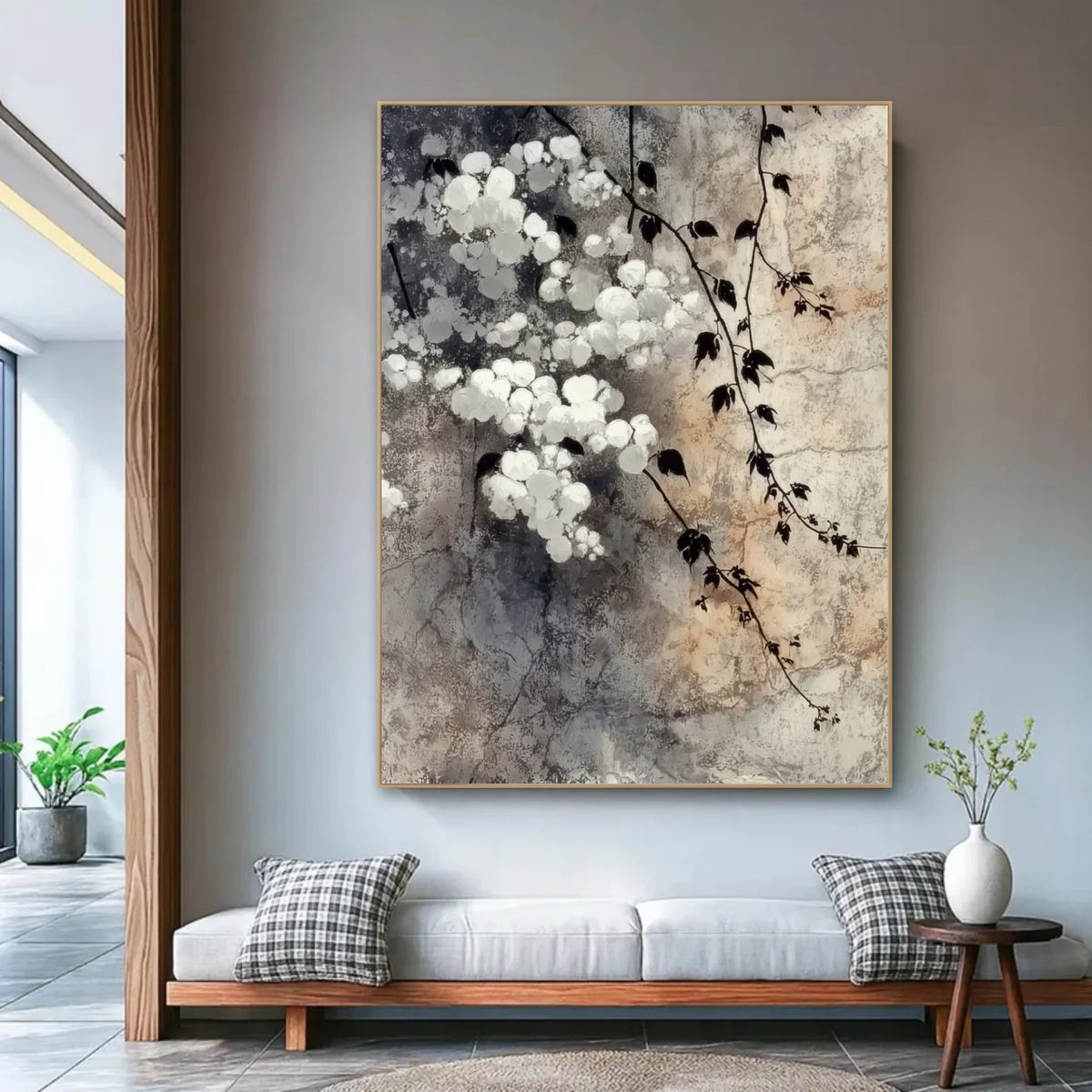 3D Textured Blossom Branch Wall Art