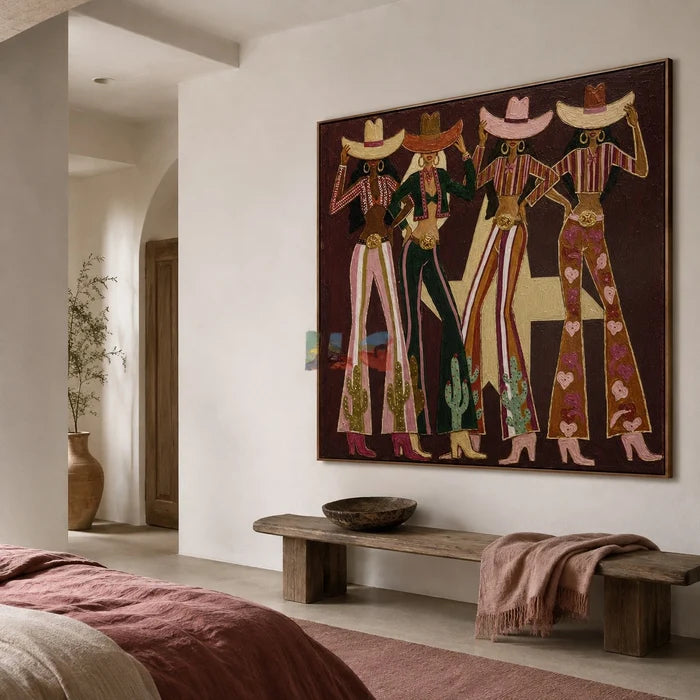 Graphic Western Cowgirls Wall Art