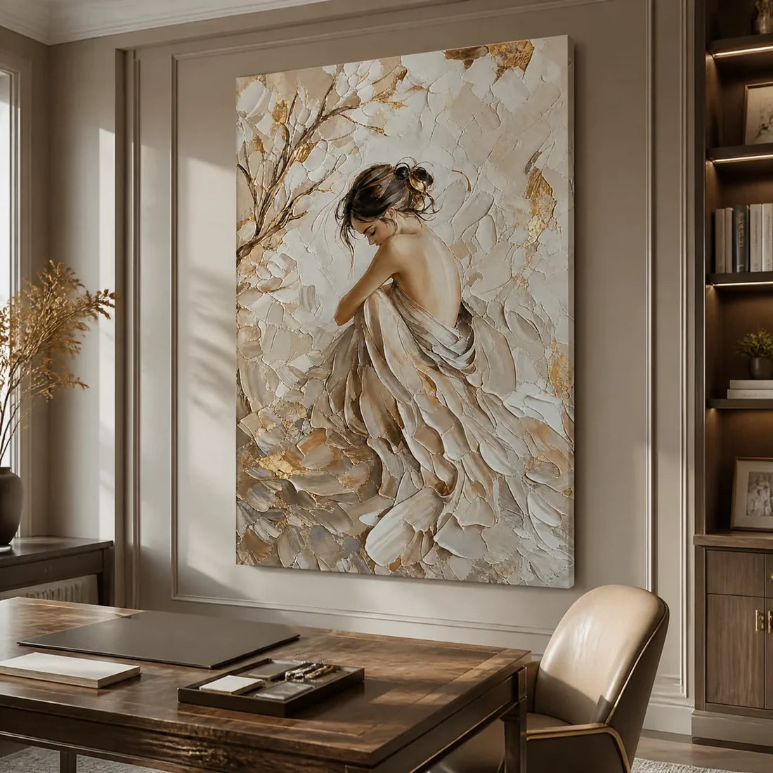 3D Textured Woman Silhouette Wall Art