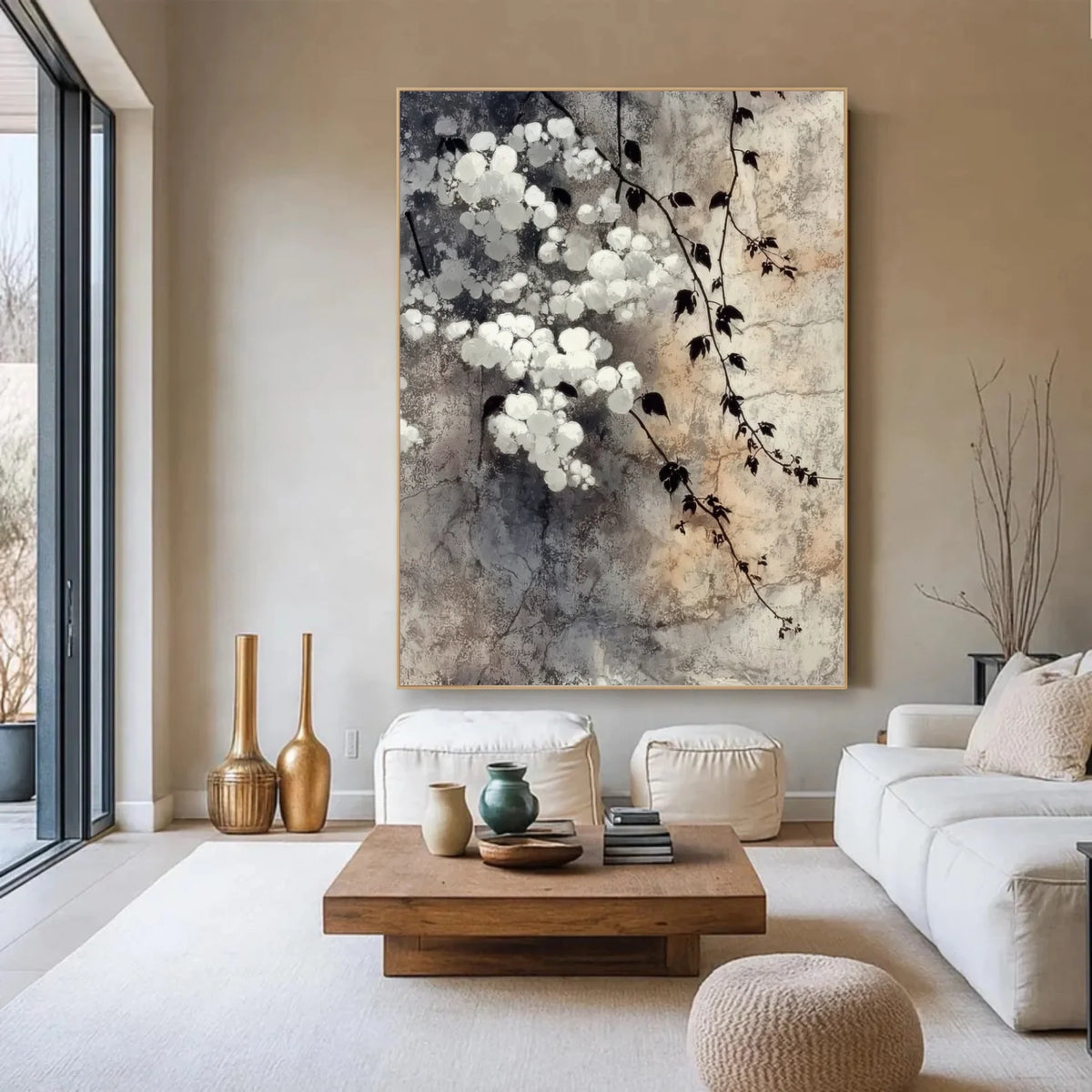 3D Textured Blossom Branch Wall Art