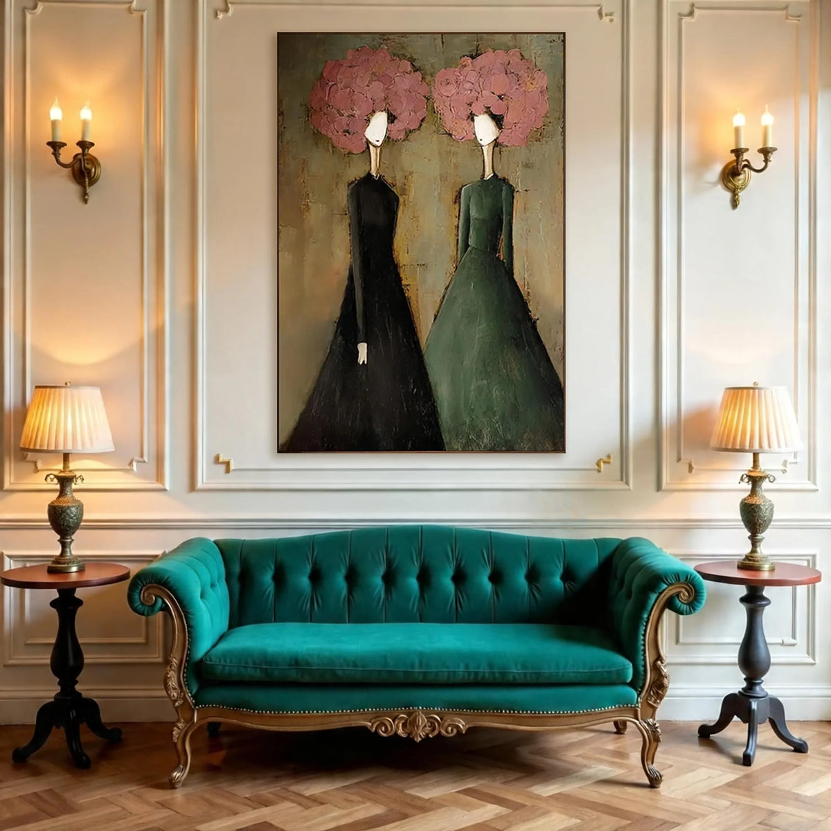 Textured Two Women Wall Art