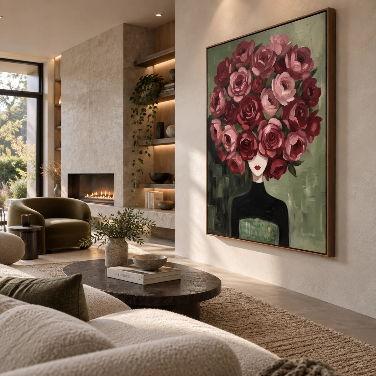 Textured Floral Portrait Wall Art