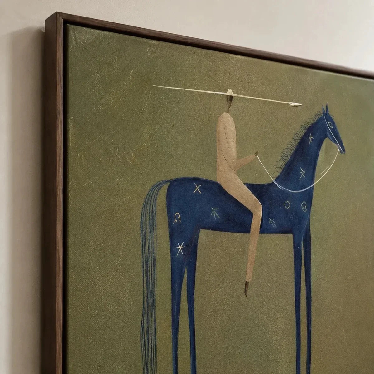 Naive Art Celestial Horse Rider Wall Art