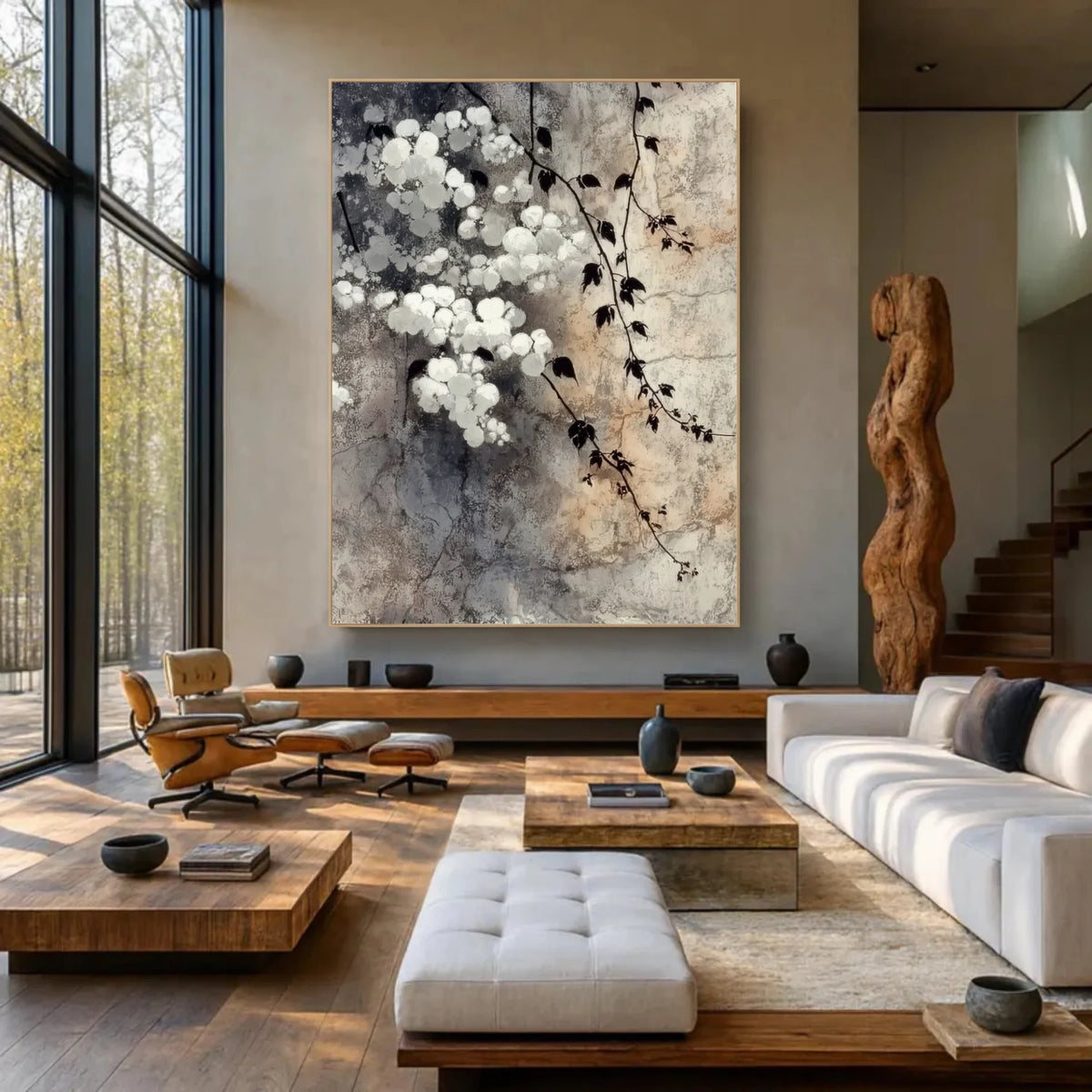 3D Textured Blossom Branch Wall Art