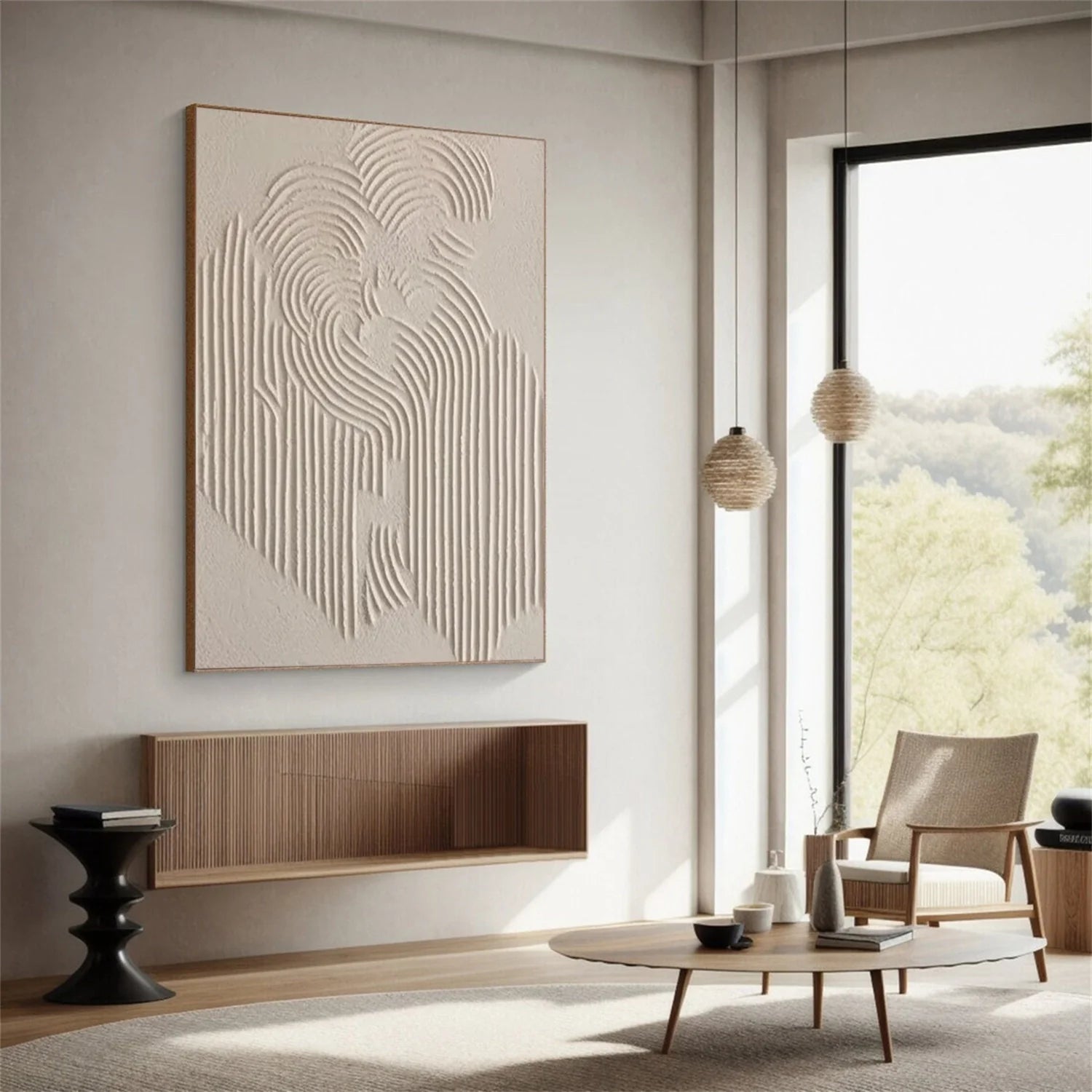 Beige & Brown Abstract