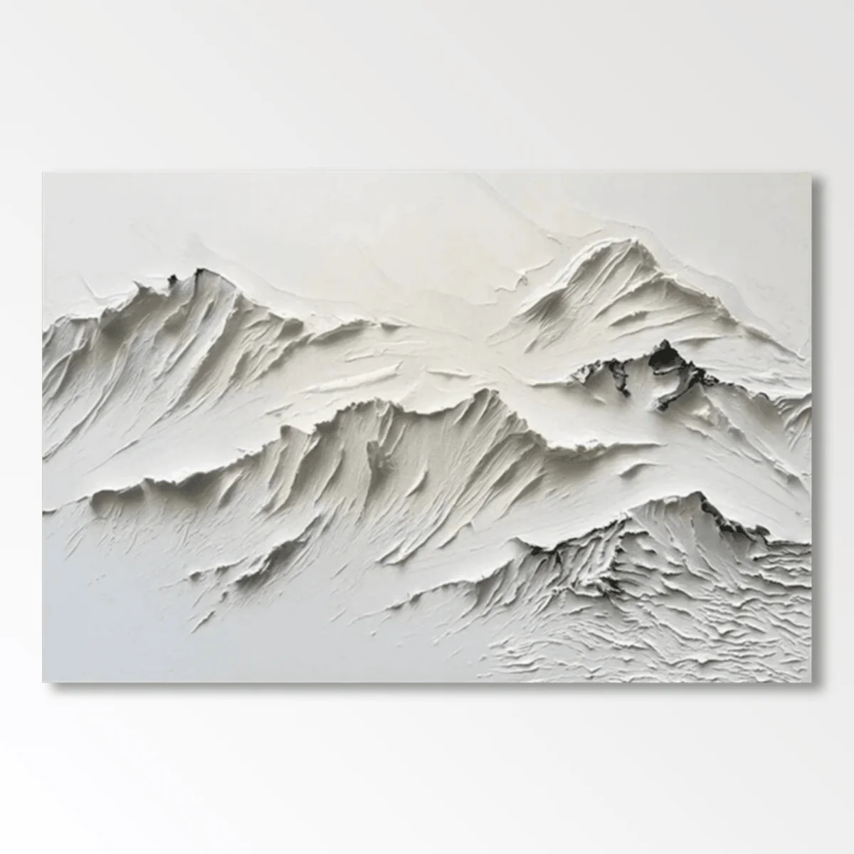 White Minimalist Textured Painting Canvas #MM158