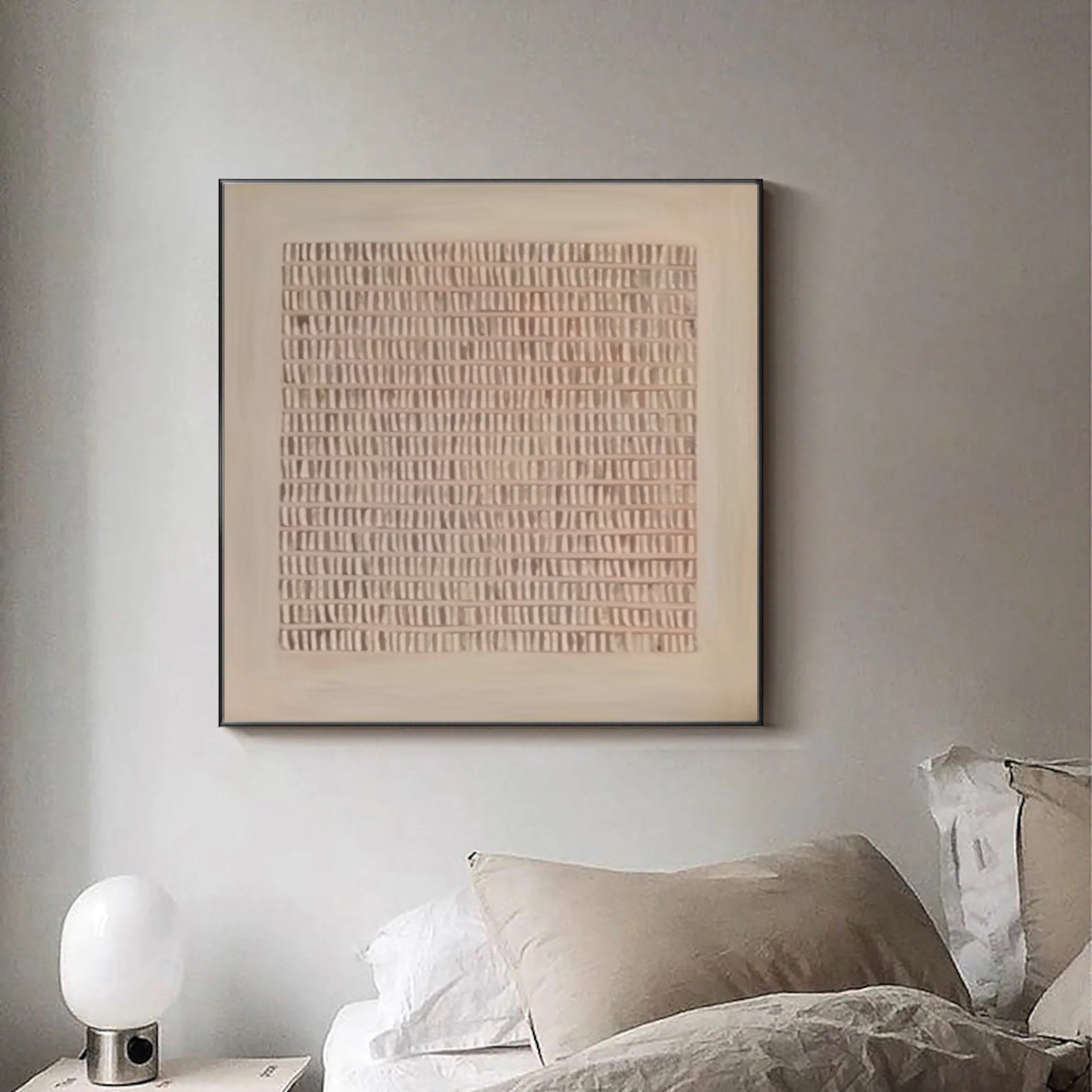 Minimalist Textured Neutral Wall Art – Abstract Geometric Canvas #BB026