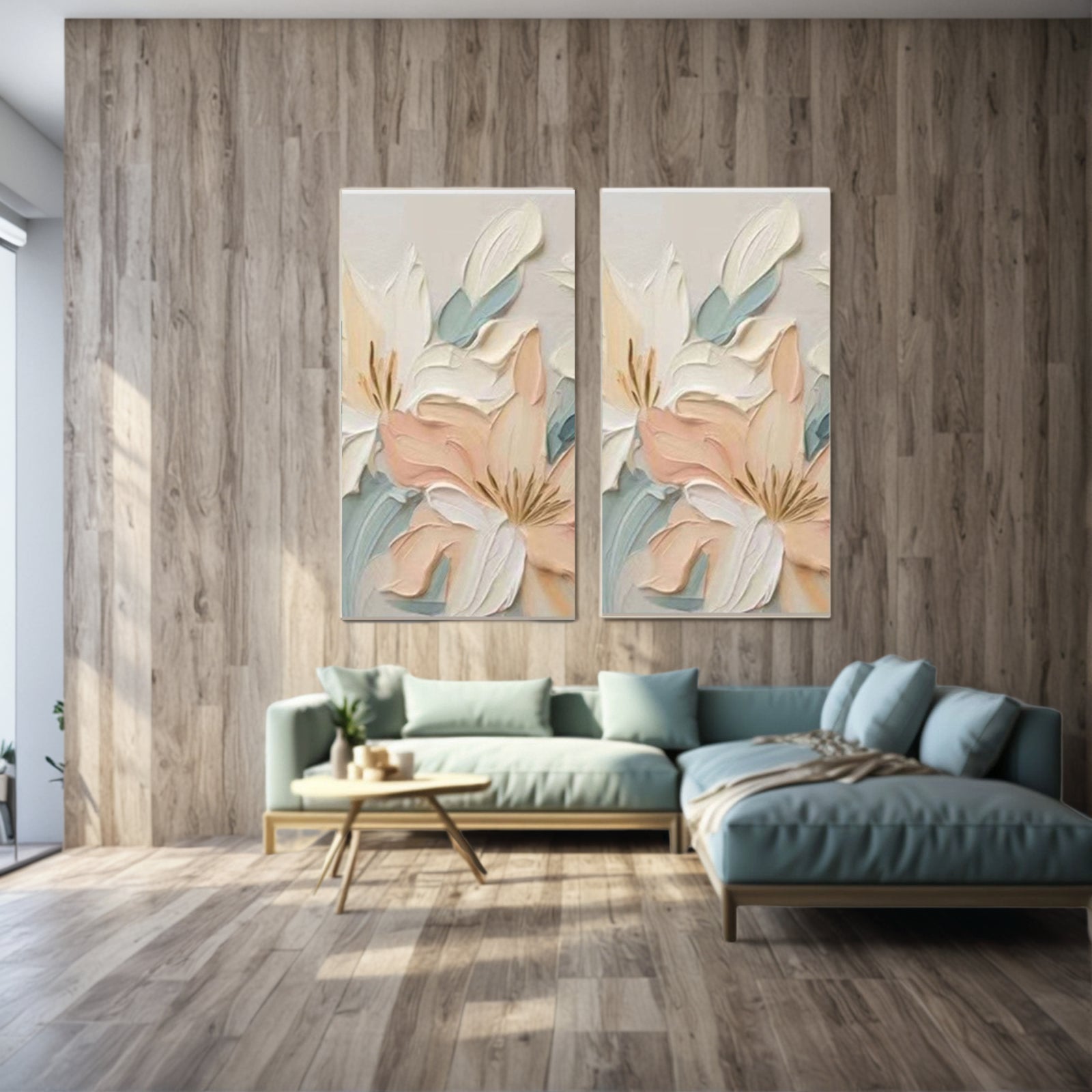 Plaster Painting  "Spring's Gentle Awakening"